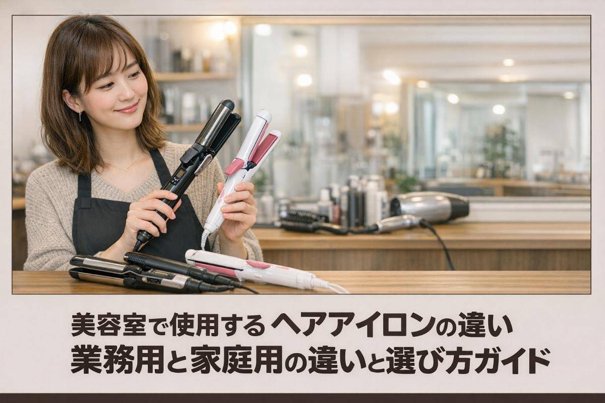 美容室で使用するヘアアイロンの業務用と家庭用の違いと選び方ガイド